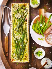 Quiche allégée au yaourt et légumes verts