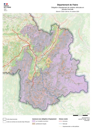 Equipements spéciaux : 151 communes concernées en Isère